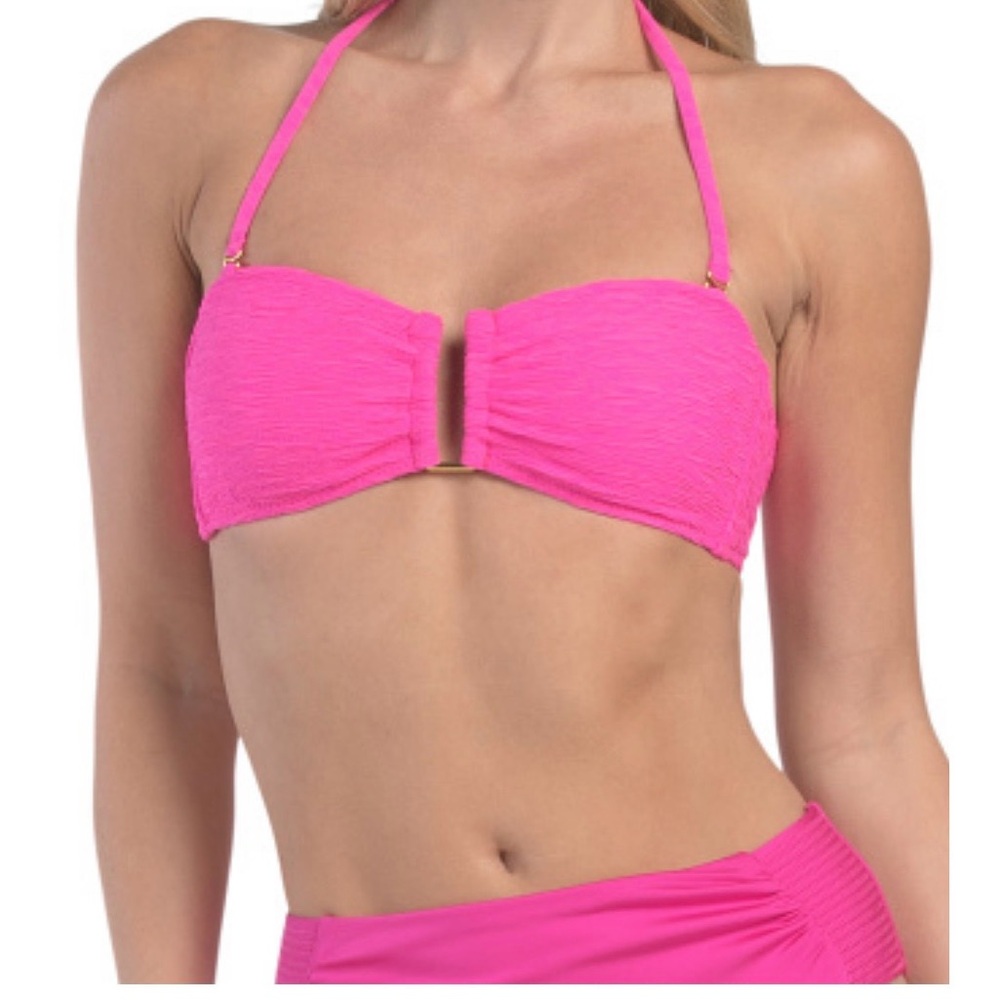 Trina Turk Pink Bikini Top and Bottom set!